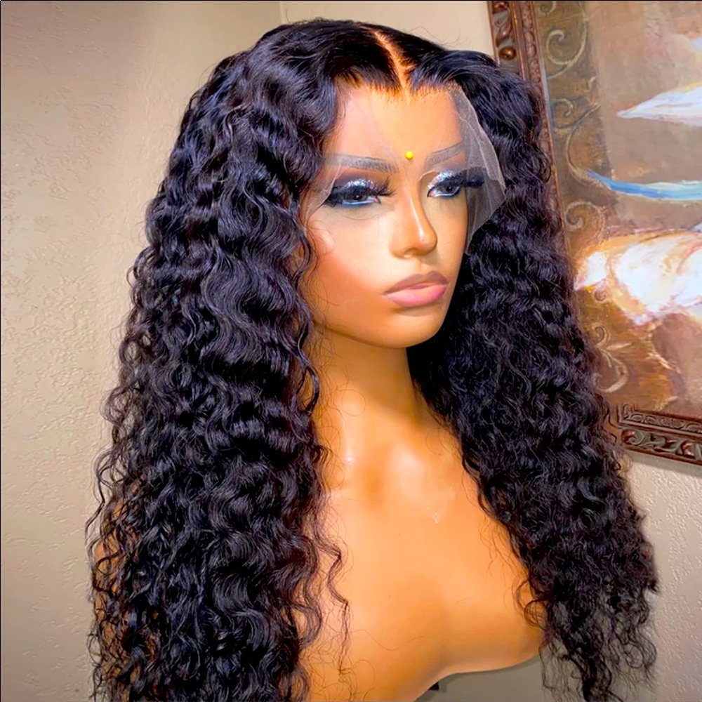 Deep wave lace front wig
